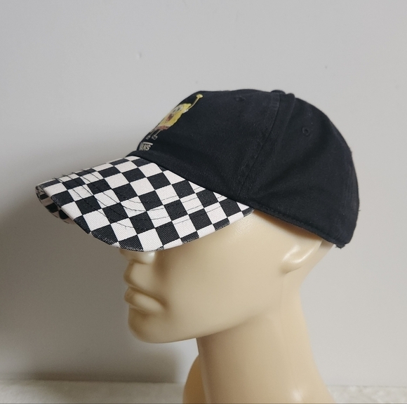 Vans x SpongeBob Court Side Dad Black White Checkered Hat Cap - Picture 5 of 15